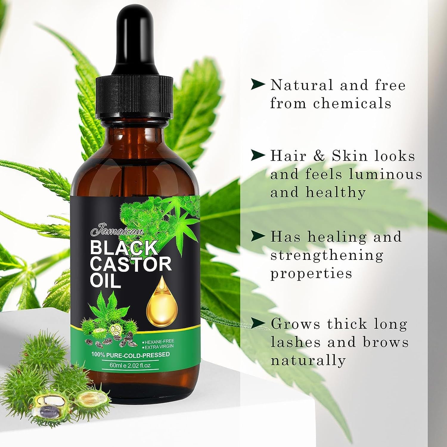 Black Castor Oil Massage Oil Hair Care Essential Oil Cross-border Black Castor Oil Massage Oil Hair Care Essential Oil Cross-border